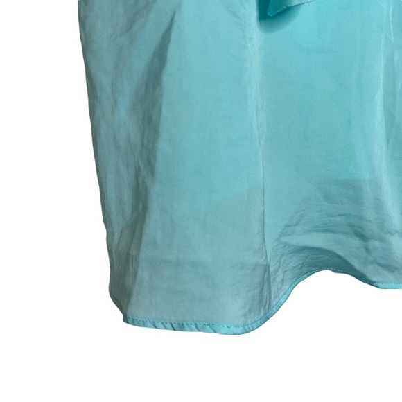 BP Teal Camisole Tank Top Adjustable Spaghetti Straps Tie Front Bow Detail Small - Picture 6 of 16